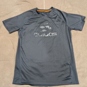 Adidas Gray Logo Performance Tee